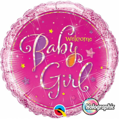 Welcome Baby Girl Balloons