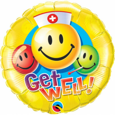 Get Well Smiley Face Balloons