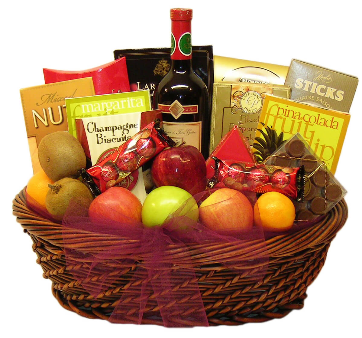 Fruit and gourmet extravaganza gift basket